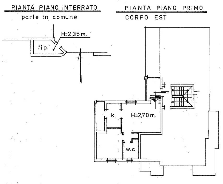 planimetria sub 14 x siti