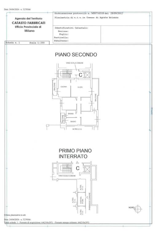 planimetria appartamento e cantina