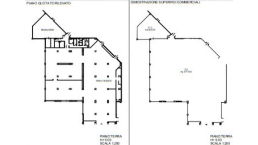 Planimetria Piano Terra Dimostrazioni Sup Commerciali