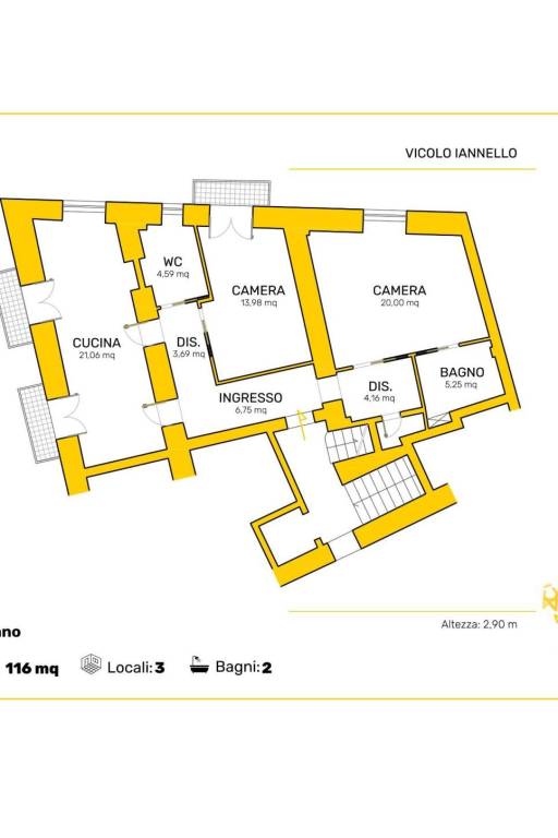 plan VIA LUNGARINI n. 44 Piano 2