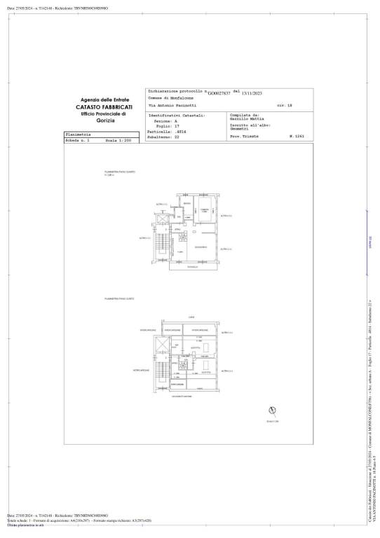 PLANIMETRIA APPARTAMENTO N.E.L. PECORARI 1