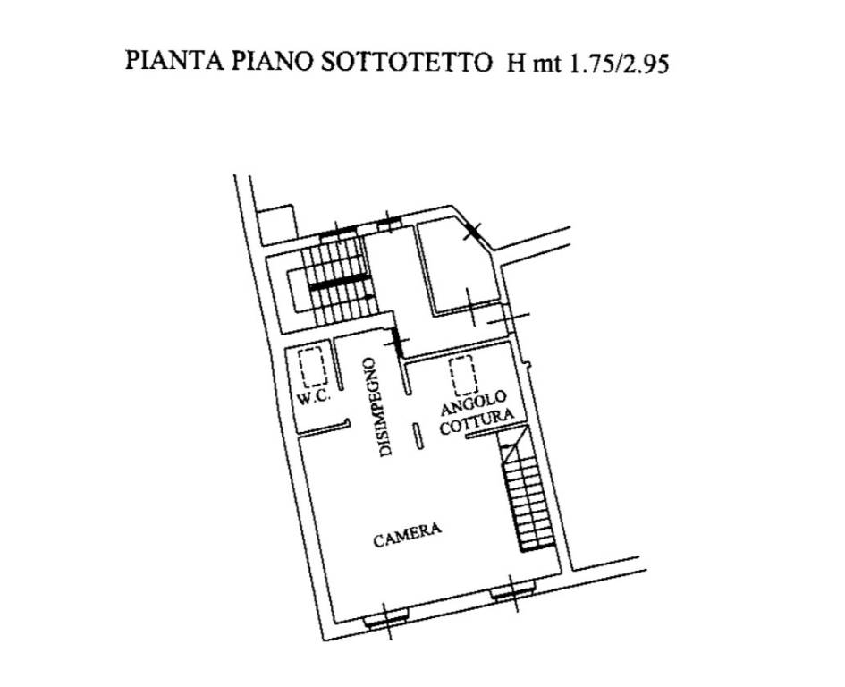 planimetria piano sottotetto