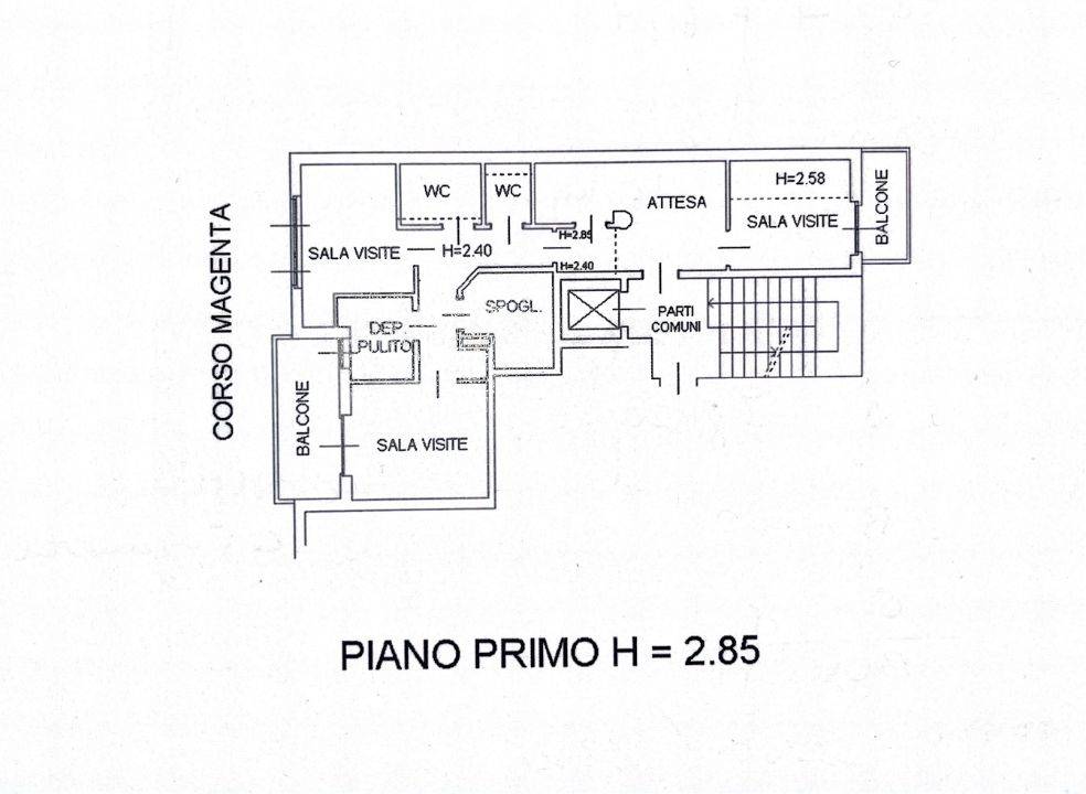 planimetria corso Magenta 99