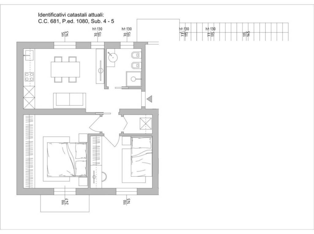 Trilocale con balcone - Planimetria 2