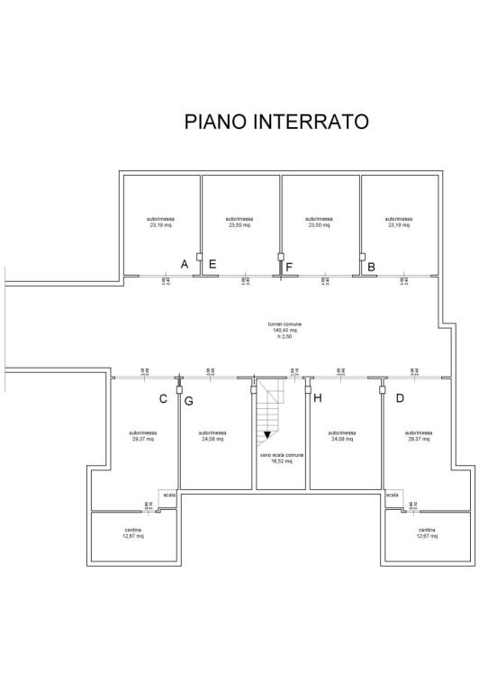 piano interrato palazzina