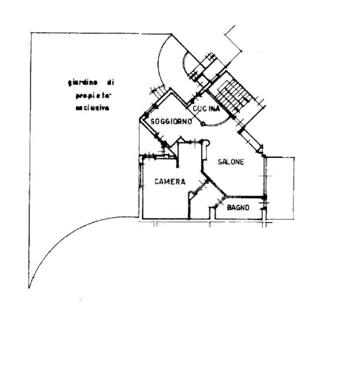 Planimetria immobile e giardino