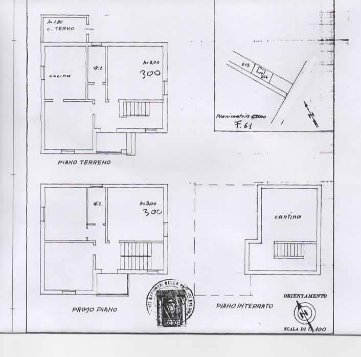 casa piano terra, primo piano e cantina