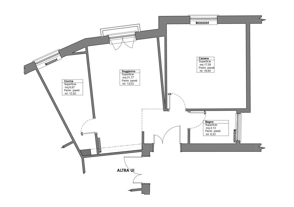 Planimetria Via Antonio Serra € 340.000