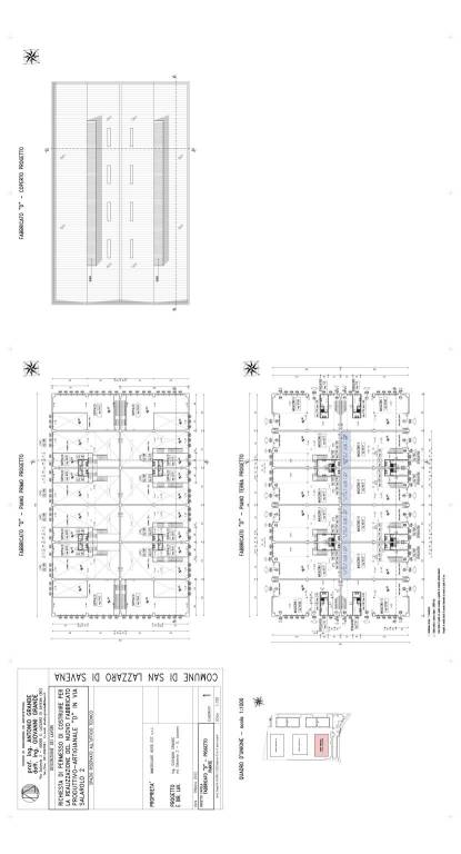 Tav 01 piante progetto edificio D 1