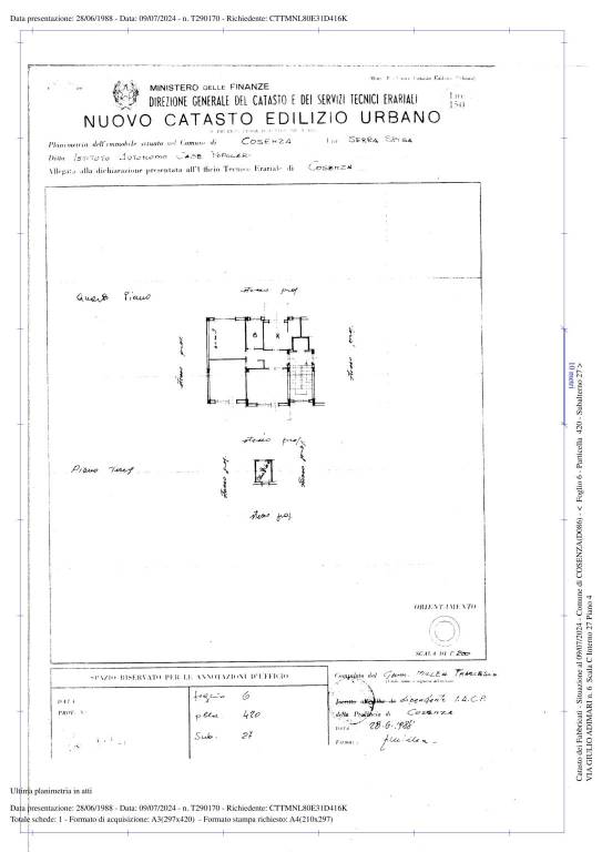 PLN_COSENZA FGL 6 PART 420 SUB 27 proprietà ALOI A