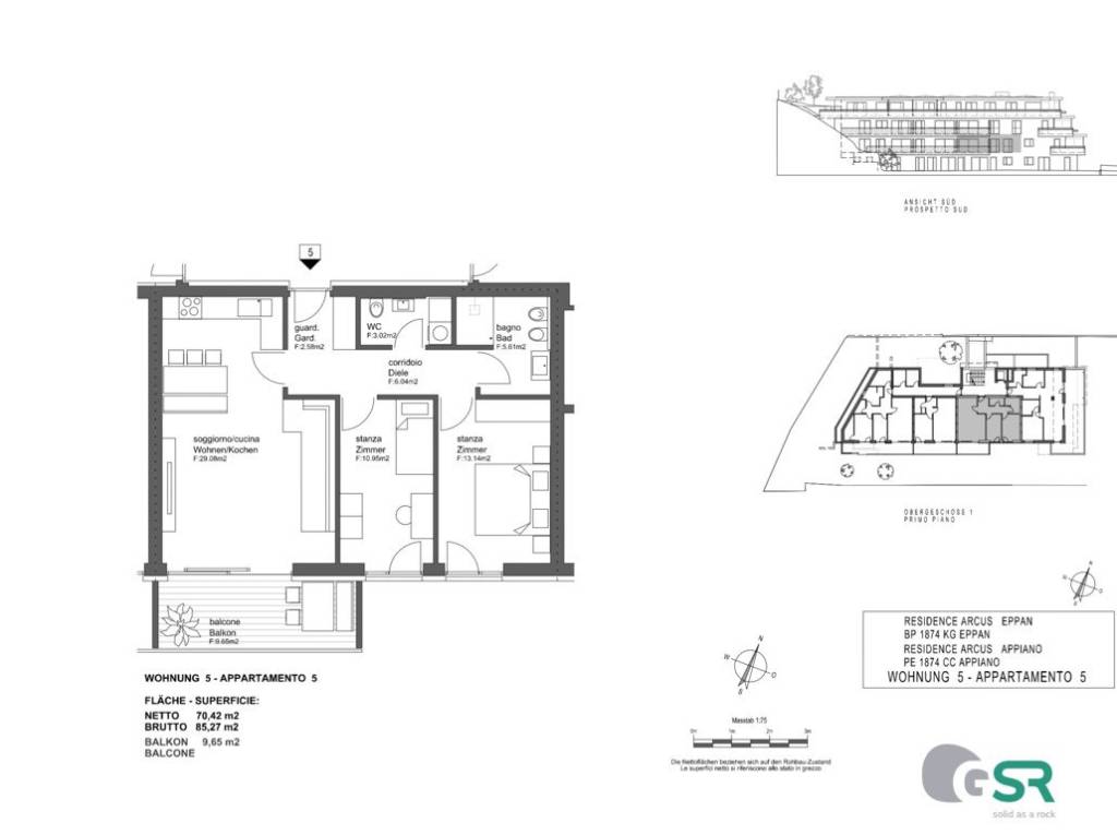 W5 - Nuovo trilocale con terrazza - Planimetria 1