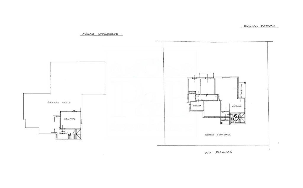 pianta piano terra e interrato