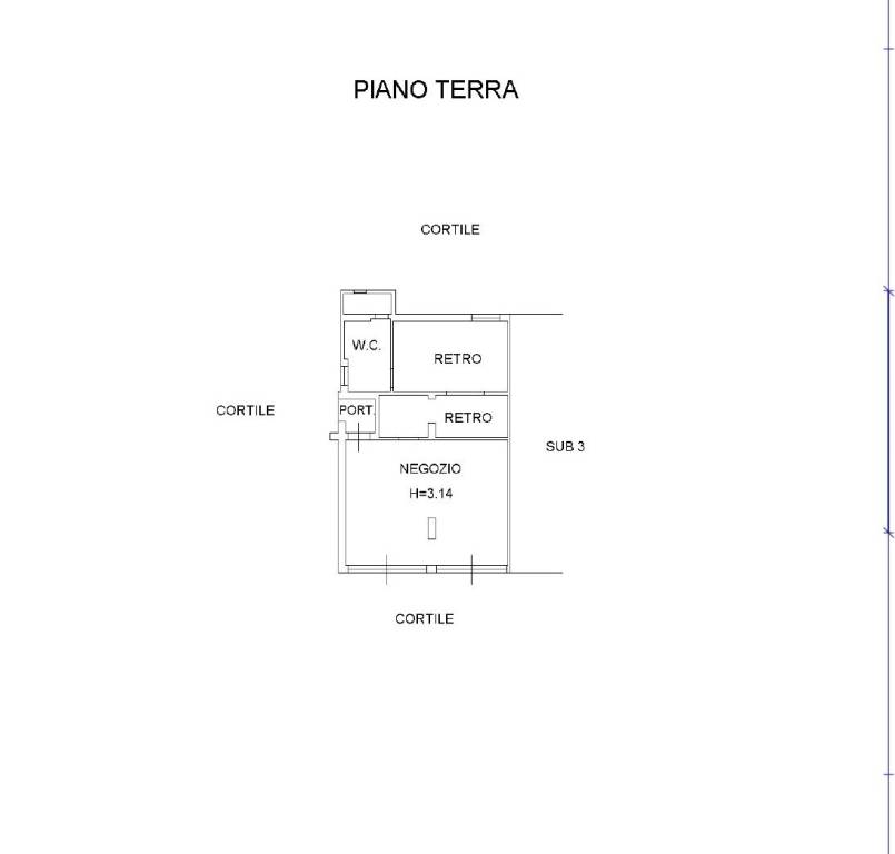 Planimetria Catastale Negozio Sinistra