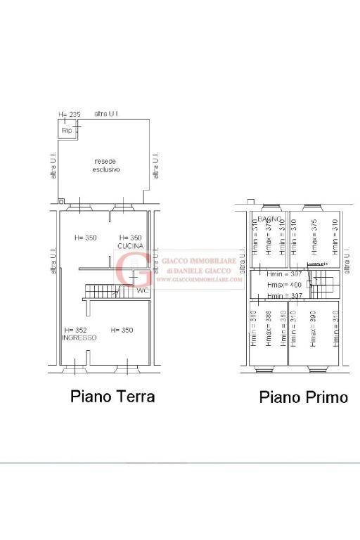 Planimetria - Villetta in vendita a Viareggio mare