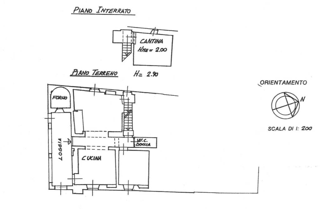 planimetria piano terra e interrato