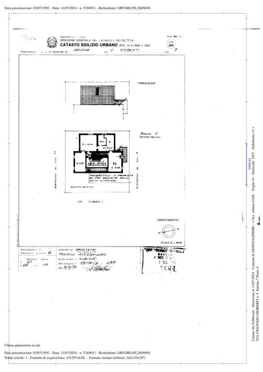 Planimetria Via Gioberti 9-7 - Frisone 1