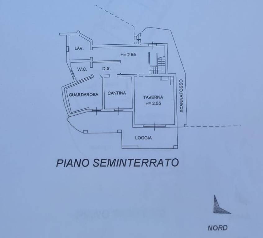 Planimetria piano seminterrato