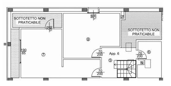 planimetria app  6 piano primo