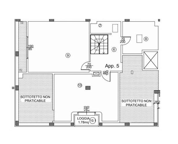 planimetria app  5 piano primo