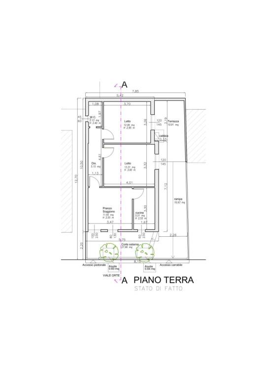 stato di fatto piano terra 