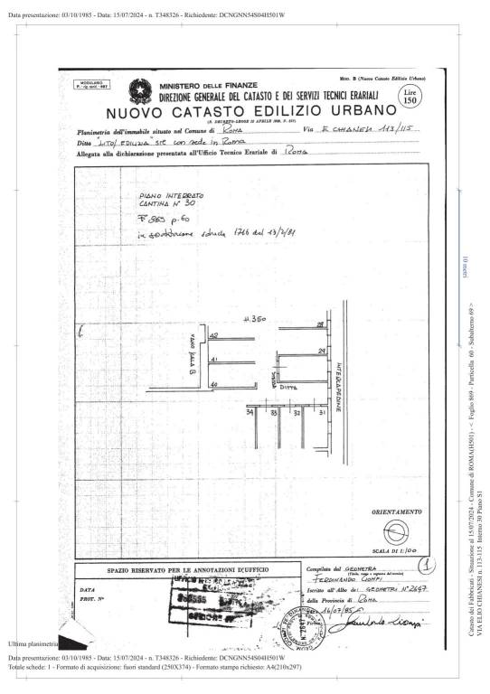 piantina chianesi cantina 1