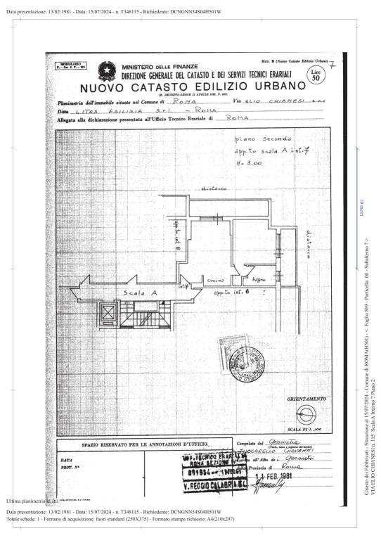 piantina chianesi appartamento 1