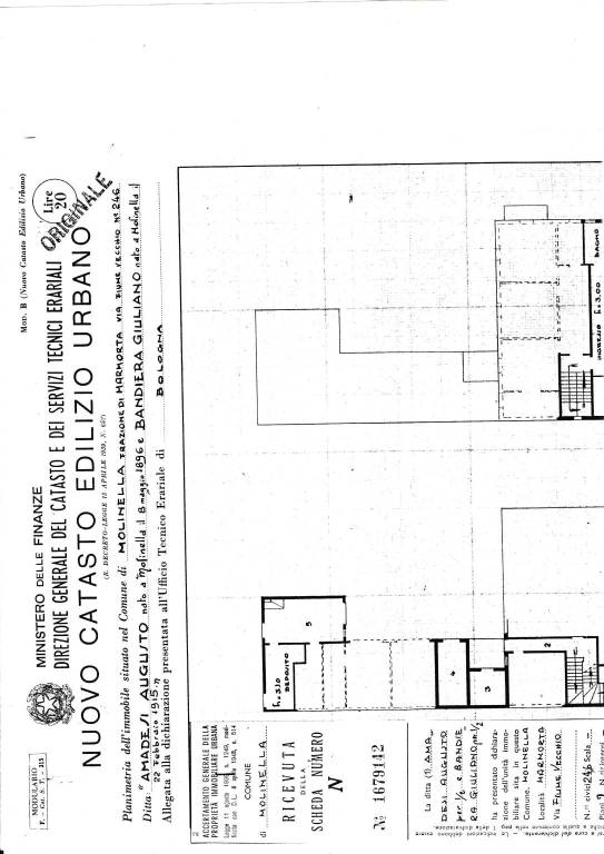 Marmorta Mappa catastale 1°piano 3