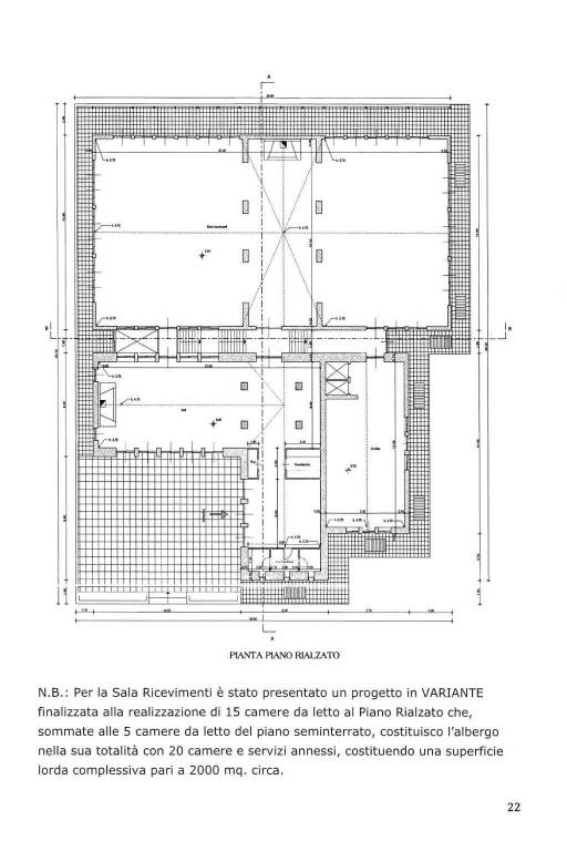 Planimetria piano rialzato