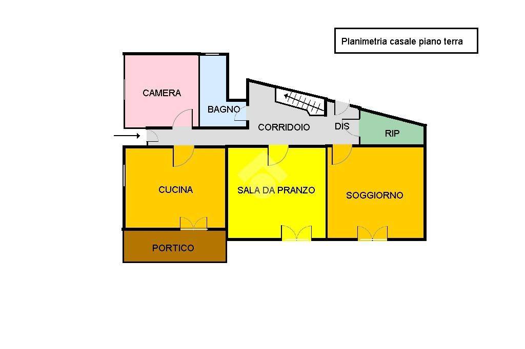 Planimetria casale piano terra