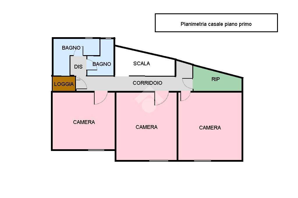 Planimetria casale piano primo