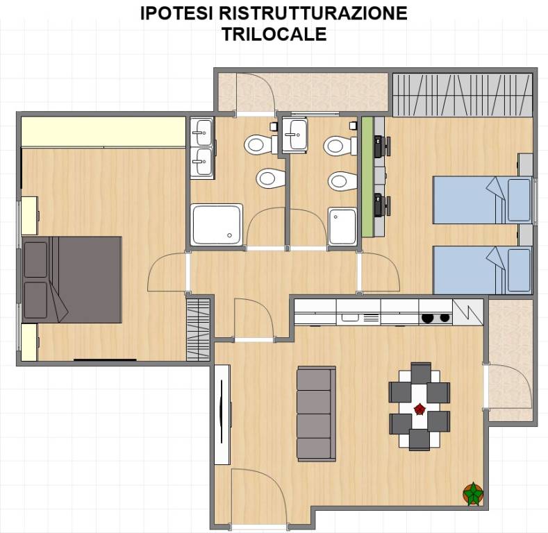 Ipotesi ristrutturazione trilocale