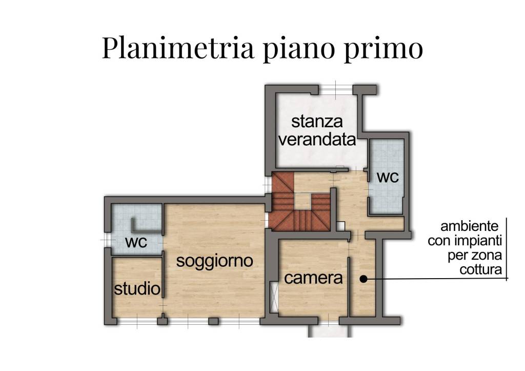 Planimetria piano primo