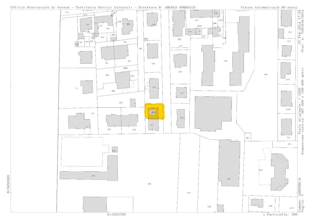 Estratto Mappa Catasto Saronno - Copia 1