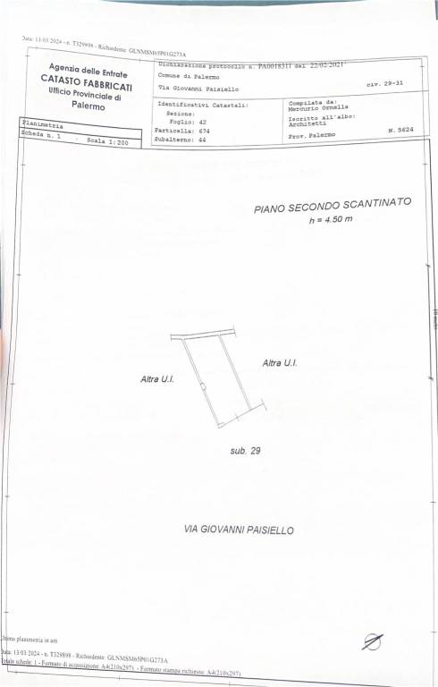 Planimetria via paisiello 1