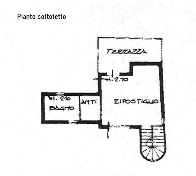 Planimetria piano sottotetto