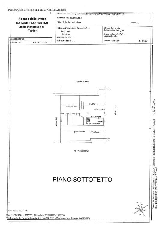 plan soffitta