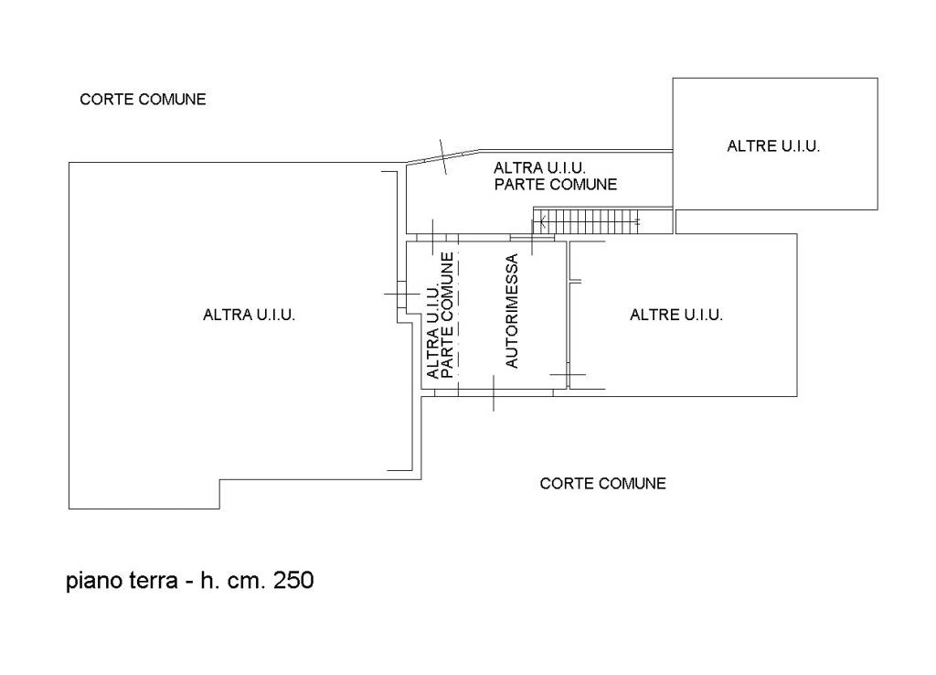 PLANIMETRIA AUTORIMESSA PIANO TERRA