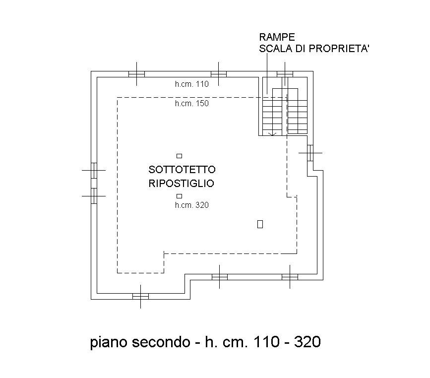 PLANIMETRIA SOTTOTETTO PIANO SECONDO