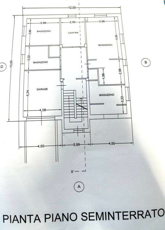 planimetria piano seminterrato