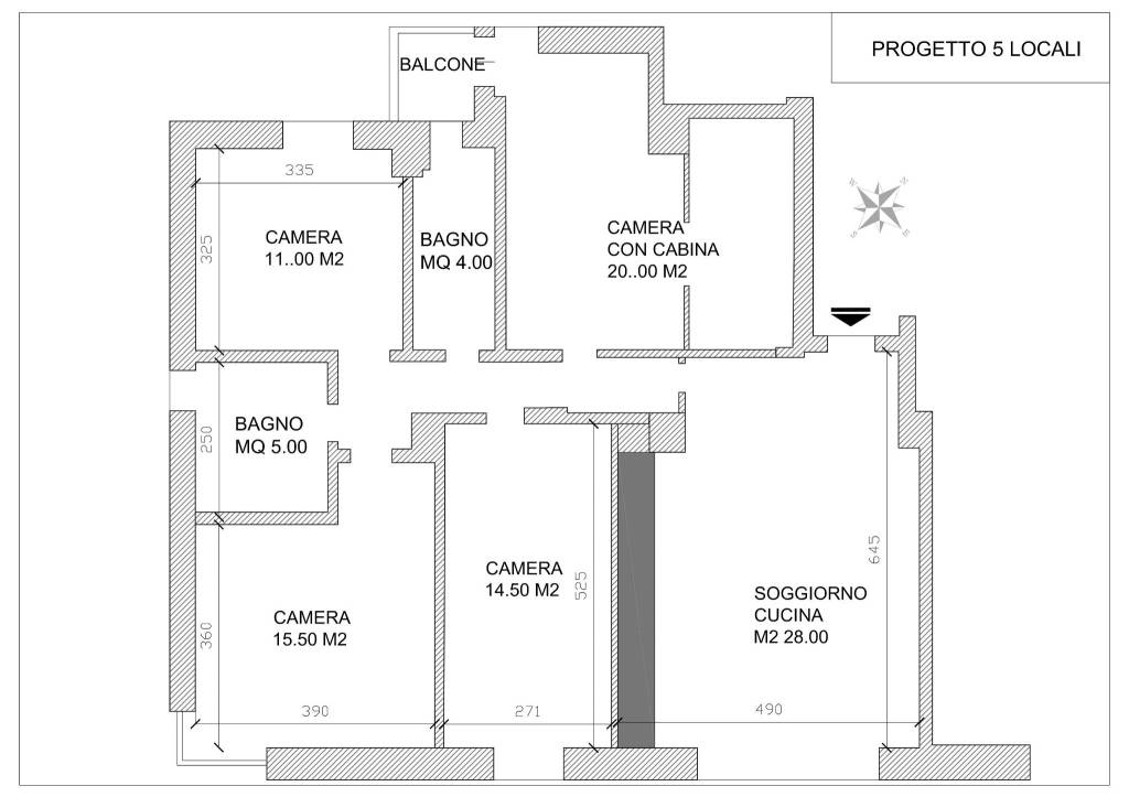 Ipotesi progetto 5 locali