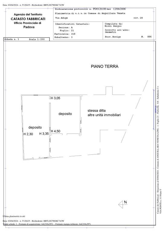 PLANIMETRIA MAGAZZINI SUB 3 - 180 Mq. 1