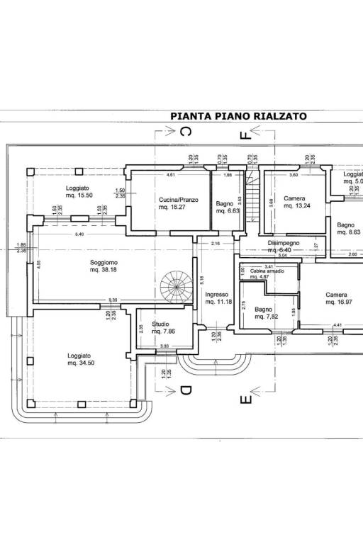 plan quotata piano T 1