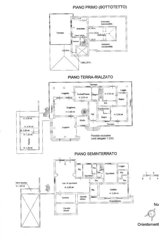 plan catastale villa