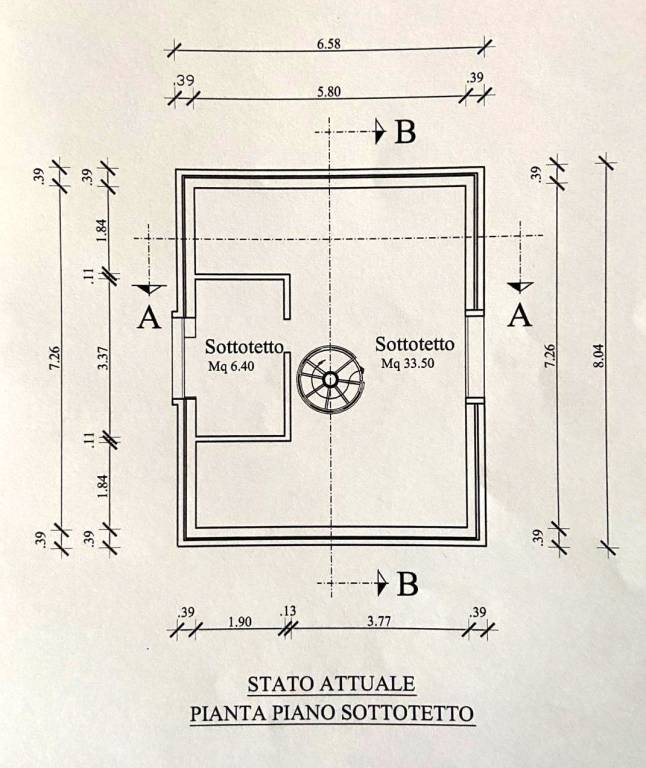 Pianta piano primo casa padronale