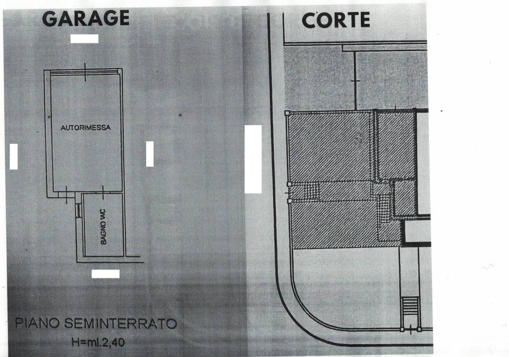 Planimetria box e giardino