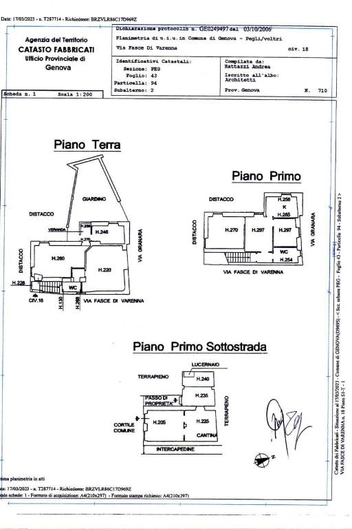 Planimetria Varenna Traverso 2