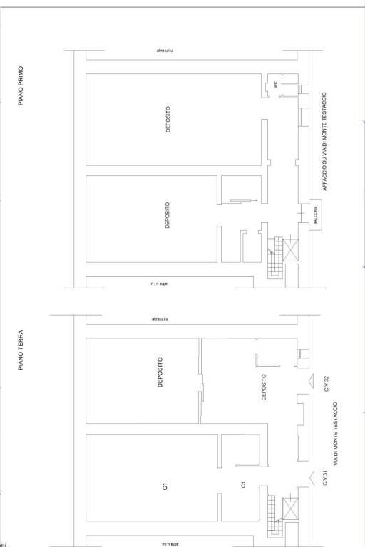 Planimetria Via monte Testaccio 31 e 32 1