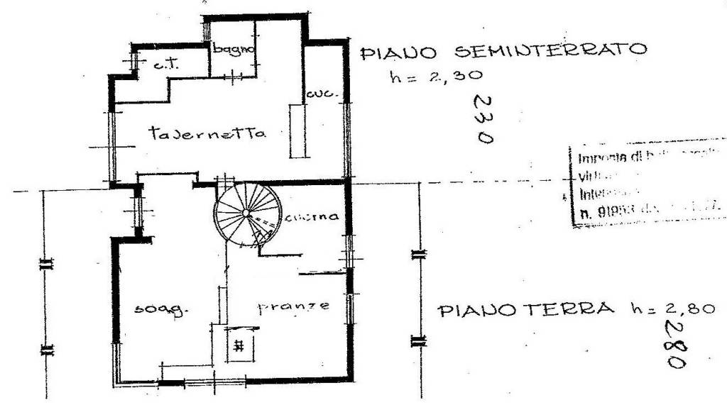 plan piano T + int