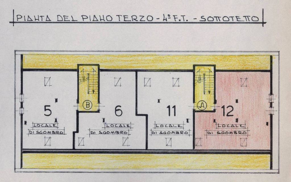 GUARINI 8 - pln piano TERZO SOTTOTETTO MANSARDA 1