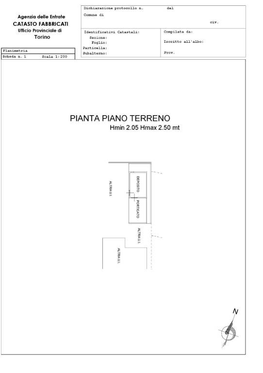 PLN CATASTALE DEPOSITO - VIALE DEI CILIEGI 26